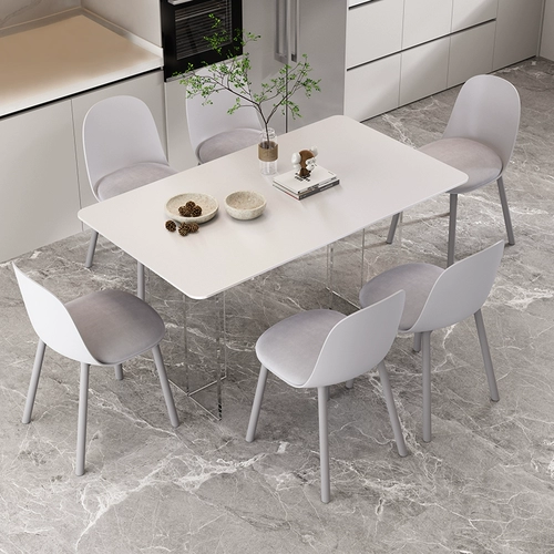 Essen Langte Yark Rock Board Table Transparent Suppled Light Luxury Home Homes