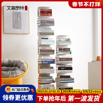 Nordic invisible bookshelf home floor-standing subway art shelf net red multi-layer storage simple living room corner small bookcase