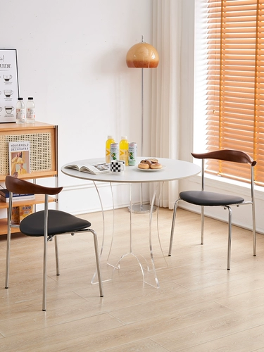 Роговые стулья Eisenlang Креативные обеденные стулья в скандинавском стиле Домашние стулья со спинкой из цельного дерева середины века Дизайнерские обеденные столы и стулья