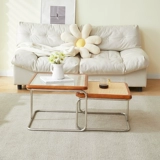 Журнальный столик из скандинавского стекла Eisenlande, высокий и низкий, для дома, для маленькой квартиры, гостиной, квадратный столик из ротанга, балконный чайный столик