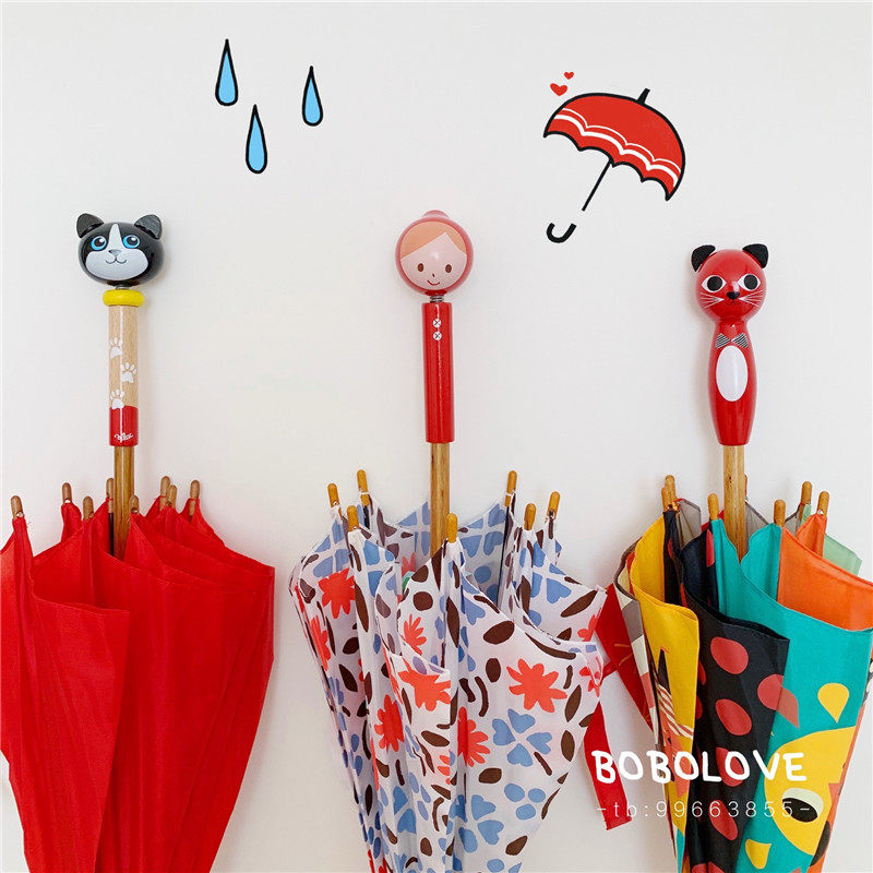 Look forward to rainy days ~ French vilac children umbrella light wooden umbrella baby umbrella ultra cute