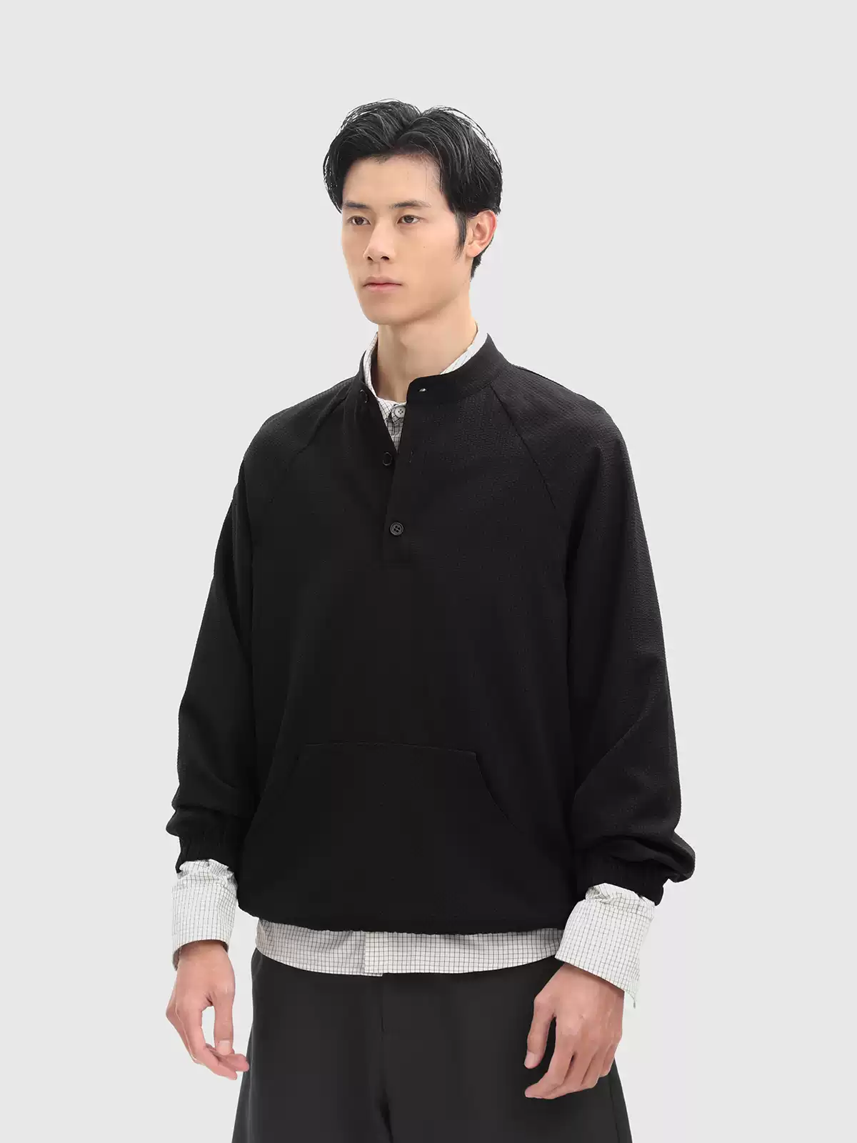 world.taobao.com: Nothingnoth | Diagonal Pleated Dark Gray Wide 