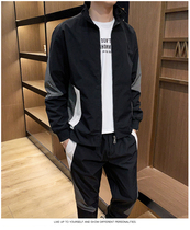 2021 new spring and autumn sweater suit mens sports suit tide zipper leisure jacket mens spring two-piece suit