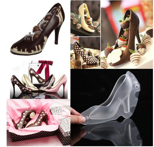 Khuôn lớn sô cô la 3D 3D Giày cao gót Sôcôla Khuôn Jelly Candy DIY Handmade Baking Mold khuôn bánh khọt