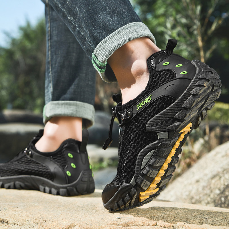 Men's new tennis shoes 2022 Summer mesh Footwear Outdoor Sports Casual Shoes Mesh Breathable Mountaineering Mesh Shoes