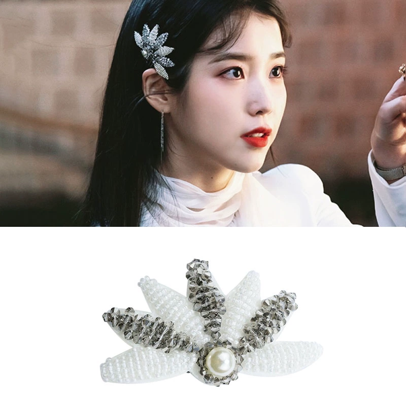 Kẹp tóc kiểu tương tự tại khách sạn Druna Phụ kiện tóc Li Zhien iu Zhang Manyue Retro đính cườm pha lê kim cương Super Fairy Side Clip Hàn Quốc - Phụ kiện tóc