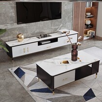 Light extravaganza rock board tea table TV cabinet portfolio modern minimalist living-room Nordic marble TV enclosure 2022