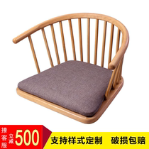 Tatami chair backrest chair Bed Japanese-style chair Tatami seat legless backrest chair Solid wood Kang chair footless stool