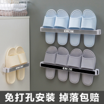 Bathroom trailer rack wall-mounted indoor household towel shoes storage artifact wall door rear rack storage rack