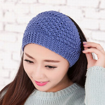 Korea autumn and winter warm knitted wool hair band hair band wide edge female headband ear protection face wash headgear bag turban hair cap