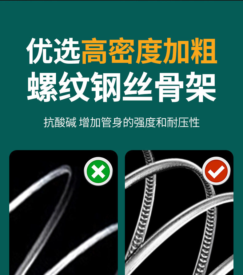 ПВХ труб 钢丝管水泵抽水管吸污塑料防冻水管25pvc透明耐高温增强钢丝软管