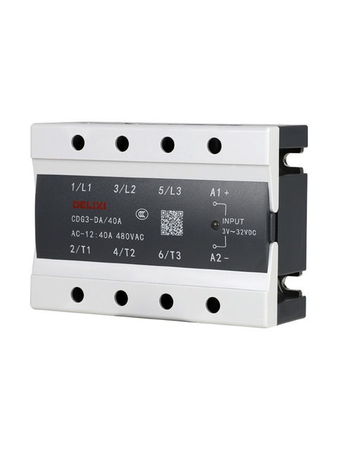 Delixi 100A Three-Phase Solid State 380V Relay Dc Controlled Ac Contactor Ssr-Da40A
