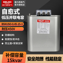 Delixi self-healing low voltage capacitor BSMJS0 45 15-3 shunt power capacitor reactive power compensation