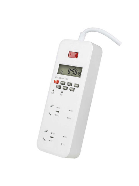 Delixi Time-Controlled Switch Socket Advertising Light Power Strip 220V Fish Tank Automatic Power-Off Timer Time Controller