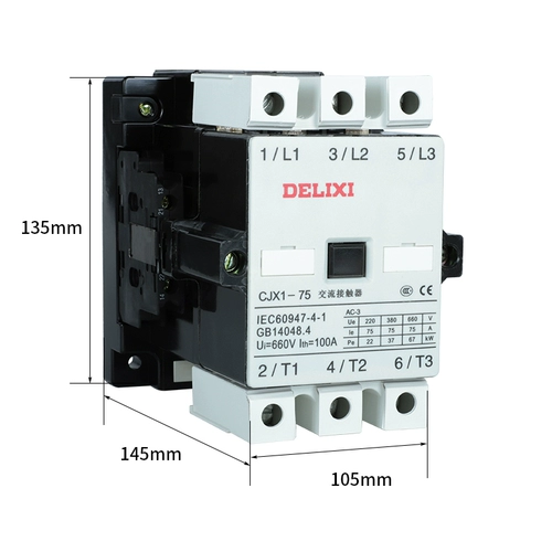 Delixi AC Contctor CJX1-75/22 75A Катушка 220V/380V/110V 75 Antou Authentic