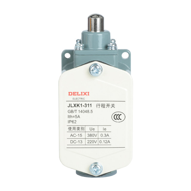 Delixi Travel Switch Jlxk1-311, Plunger Type, Protective, Self-Resetting, One Normally Open and One Normally Closed