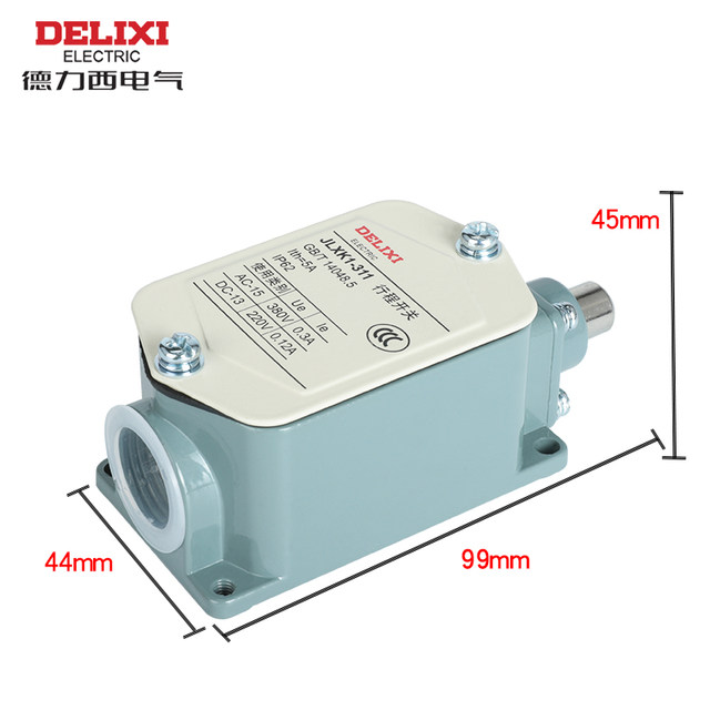 Delixi Travel Switch Jlxk1-311, Plunger Type, Protective, Self-Resetting, One Normally Open and One Normally Closed