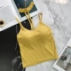 Mùa hè mới mặc vest mỏng màu rắn đáy áo gợi cảm đoạn ngắn treo cổ áo dây sling quần áo phụ nữ - Áo ba lỗ áo kiểu nữ đẹp