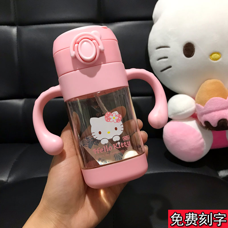 Baby cute ppsu cup anti-choking and leak-proof double handle baby baby learning drinking cup drinking cup summer
