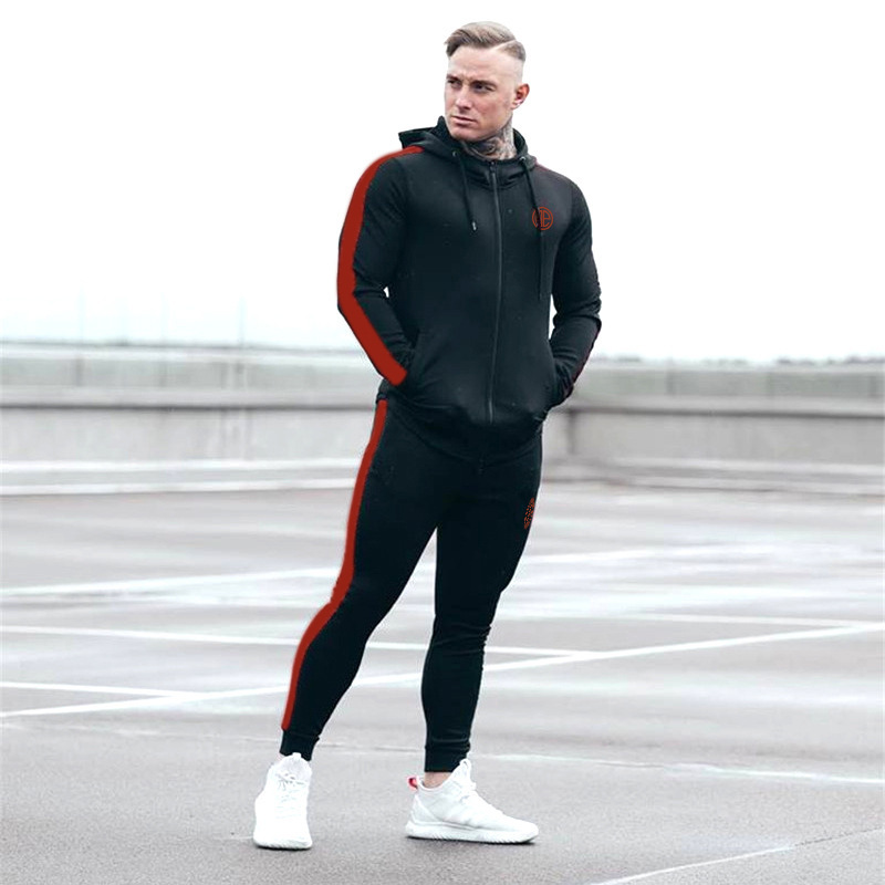 Bộ đồ thể thao nam cơ bắp anh em tập thể dục áo khoác dài tay quần cardigan áo trùm đầu cotton áo thun thun thủy triều - Thể thao sau áo thể thao nữ adidas