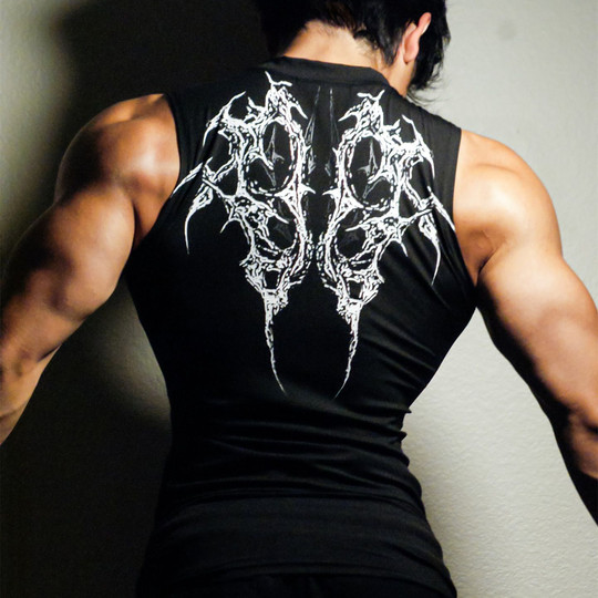 运动坎肩无袖男背心速干弹力健身衣紧身衣美式潮牌肌肉撸铁狗兄弟