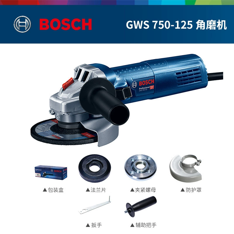 may mai tay Máy mài góc Bosch Máy mài điện Máy cắt công suất lớn Máy mài nhỏ đa năng GWS-750 máy mài pin makita máy cắt makita Máy mài