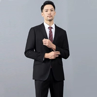 Черный классический костюм, ткань