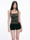 American Retro U-Neck Camouflage Camisole for Women, Summer 2025 New Style, Slimming Hot Girl Sleeveless Short Top