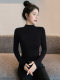 Half-High Collar Korean Style Tight-Fitting Base Layer Shirt for Women, 2025 Popular Long-Sleeve Slim-Fit Knit Top for Autumn and Winter