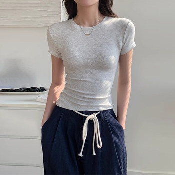 American-Style Spicy Girl Short-Sleeve T-Shirt for Women, 2025 New Popular Style, Age-Reducing, Slim-Fitting, Round-Neck, Tight-Fitting Top