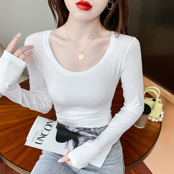 Modal Round Neck Long-Sleeved Bottoming Shirt for Women, New Autumn and Winter Slim Fit Basic Versatile T-Shirt Top