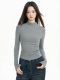 Tight-Fitting Half-High Collar Long-Sleeve Base Layer Top for Women, Autumn and Winter Stylish Slim-Fit Mid-Neck Top That Enhances the Figure