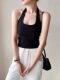 Water Drop Collar Halter Neck Tank Top for Women, Summer 2025 New Style, Sexy One-Piece with Chest Pad, Beautiful Back, Inner Wear