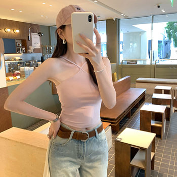 Pure Desire Sleeveless Camisole for Women 2025 Summer New Style, Can Be Worn Outside, Unique Design, Slim Fit, Beautiful Back, Inner Wear Top