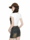Trendy Short Round-Neck Short-Sleeve T-Shirt for Women, 2025 Summer Korean Style, Versatile Top for Petite Figures