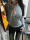 Spicy Girl Style Long-Sleeve T-Shirt for Women, Early Autumn 2025 New Model, Super Stylish, Slim-Fit, Flattering Inner Top