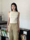 White Camisole for Women, New Summer Style, Slim Fit, Sleeveless, Short, Cropped, Can Be Worn as an Outer Layer or as a Base Layer