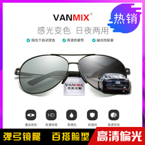 2021 Germany HD polarized color change sunglasses Mens and womens day and night dual-use driving night vision fishing toad glasses sunglasses