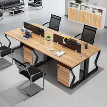 Office table and chair combination simple modern staff office computer desk staff 4 four person screen work table