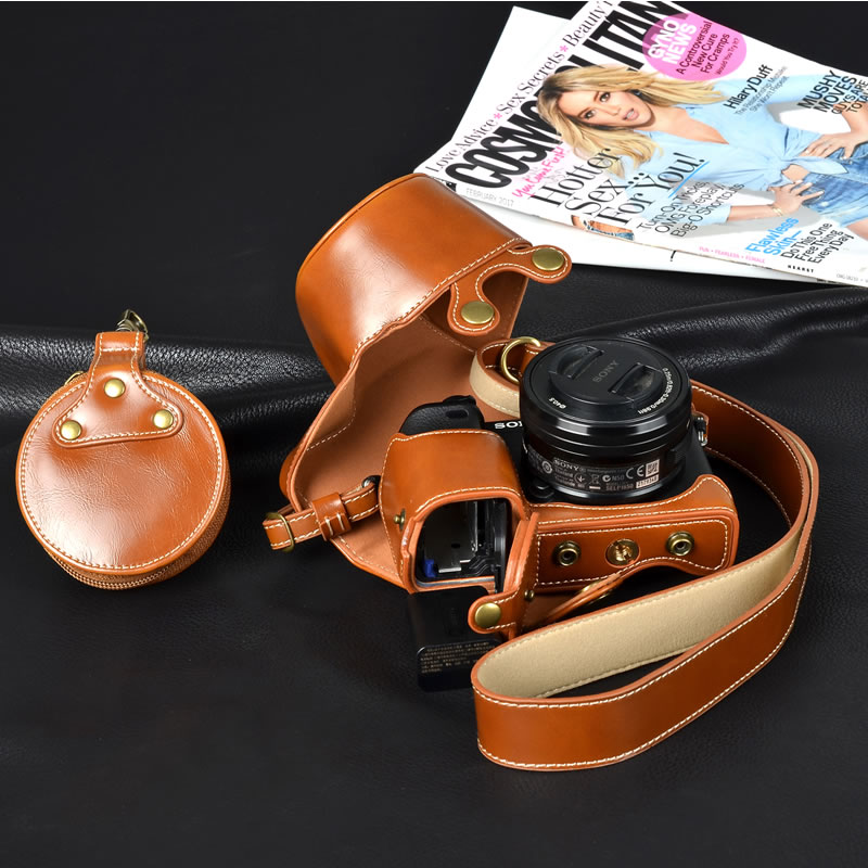 Sony A7C micro single eye camera camera bag A6600 a6400 300100 ILCE-a6000 protective sheath leather ZVE10
