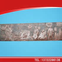 Cast Bronze Reliefs Forged Bronze Mediaver Mural Paintings of the Hospital Background Shadow wall Decoration of ancient famous medical figure sculptures