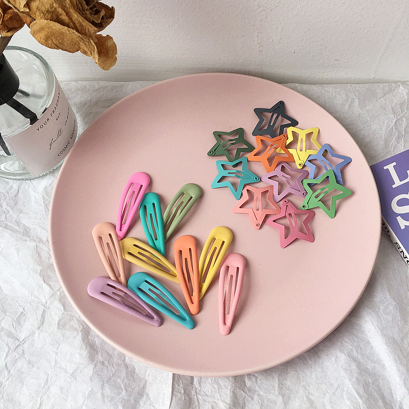 Korean version of the new children hairpin BB clip girl card broken hair and sea cute pentagram water drop 10 pieces of hair accessories