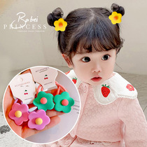 2021 new children Hairband resin small flower girl hair rope headdress infant small Hairband elasticity does not hurt