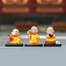 Xian Er little monk doll peace of mind series resin decoration Animation creative gift official set