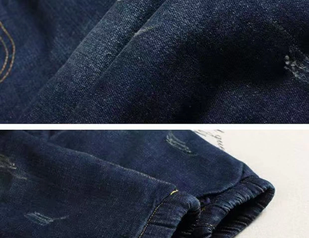 Phiên bản Hàn Quốc 1 quần denim bé trai 2 trẻ em cộng với quần jean nhung 3 quần dày bé mùa đông quần trẻ em 4 tuổi quần áo trẻ em cao cấp