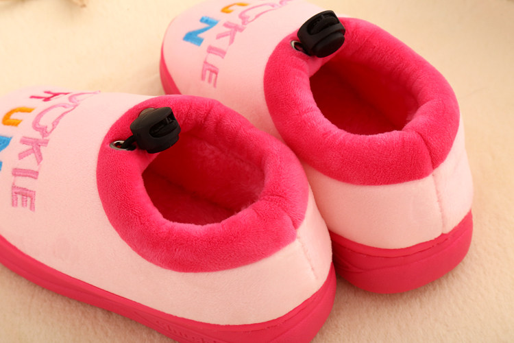 Pantoufles enfants en suède pour hiver - semelle caoutchouc - Ref 1008553 Image 14