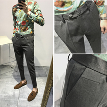 South Korea Dongdaemun Japanese youth trend small feet British style slim trousers suit pants