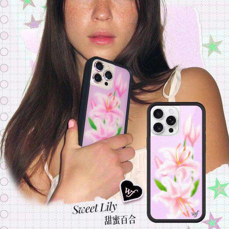 Wildflower Collaboration with Sweet Lily Suitable for Iphone15/14/13Promax Apple 16Pro Phone Case European and American Fashion Anti-Wf New Anti-Drop Protective Cover 17