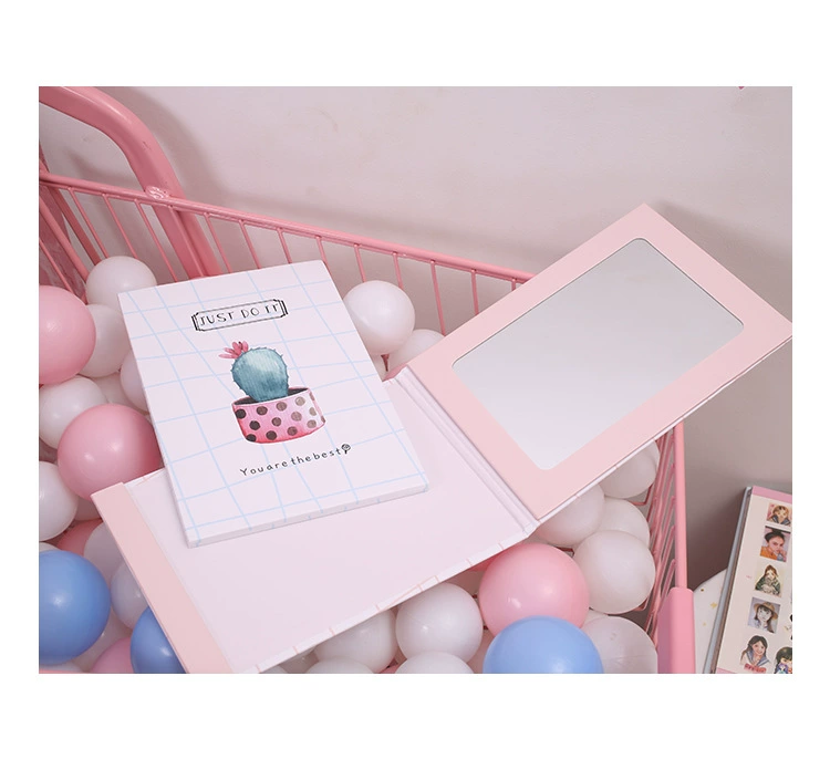 MUMU sản phẩm tốt Nhật Bản mảng ma thuật trang điểm gương cô gái gấp trái tim máy tính để bàn nhỏ cổ tích gương hoạt hình xung quanh - Carton / Hoạt hình liên quan sticker mèo cute
