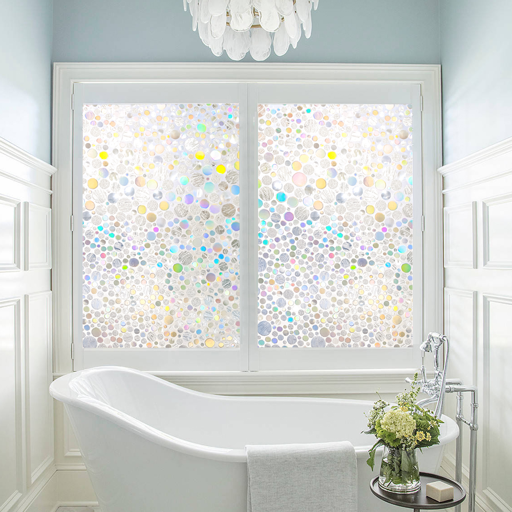 No glue dazzling electrostatic glass sticker light transmission translucent glass adhesive film Balcony Bedroom Window Decoration Cling Film 69